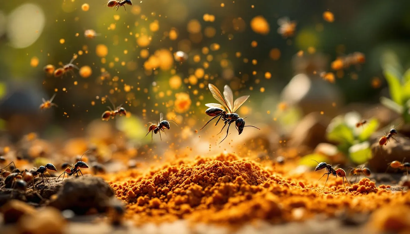 entdecken sie, wie ameisen mit ihrer königin fliehen, während ich mit preiswertem pulver den garten sichere. effektive und günstige methode gegen ameisenbefall.