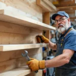 ein heimwerker erklärt schritt für schritt, wie sie mit nur 3 brettern ihre garage ordentlich und übersichtlich gestalten können. praktische tipps für mehr stauraum und ordnung.