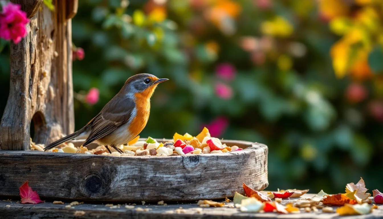 entdecken sie, wie sie mit einfachen küchenresten ein einladendes paradies für rotkehlchen in ihrem garten schaffen können. tipps für die richtige fütterung und gartenpflege.