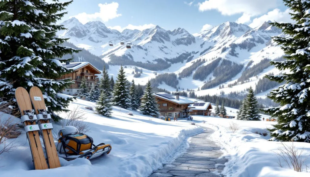 entdecke, wie du mit diesen 5 einfachen schritten deinen skiurlaub in der schweiz umweltfreundlich gestalten kannst und die natur schonst.