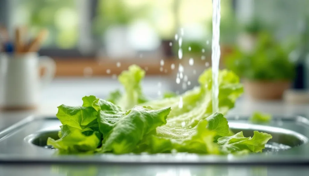 entdecke, warum herkömmliches salatwaschen oft bakterien nicht entfernt und lerne effektive methoden zur sicheren reinigung frischer salate.