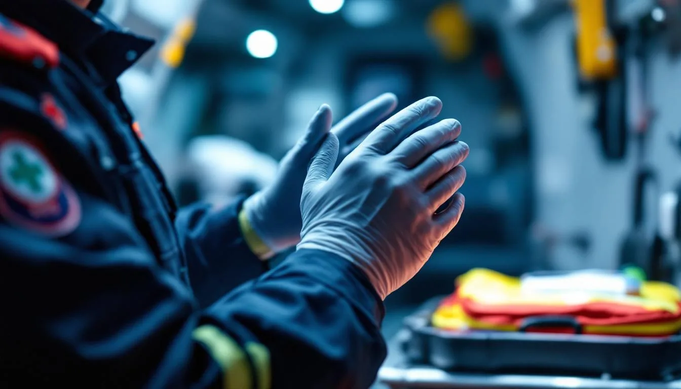 ein rettungssanitäter zeigt die atemtechnik, die sofortige ruhe und kontrolle in extremsituationen bringt – lernen sie, wie sie stress effektiv bewältigen.